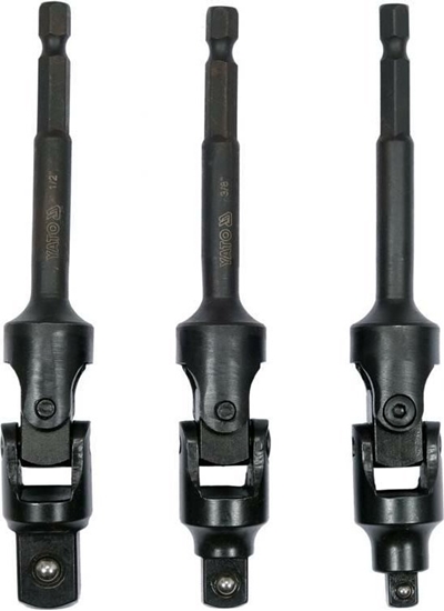 Picture of Yato YATO ADAPTERY Z PRZEGUBEM DO NASADEK 1/4 3/8 1/2" KPL.