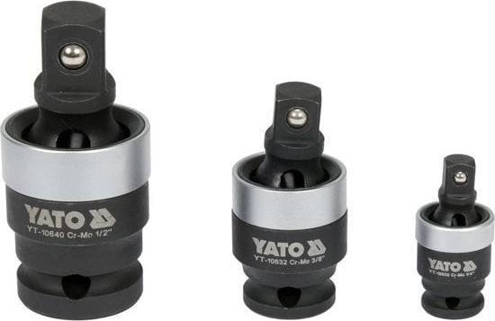 Picture of Yato ZESTAW PRZEGUBÓW UDAROWYCH 1/4'', 3/8'', 1/2'' (1 KPL)