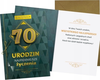 Picture of Yeku Karnet B6 Urodziny 70 mskie