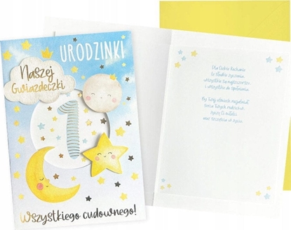 Picture of Yeku Karnet B6 Urodziny Roczek (gwiazdeczka)