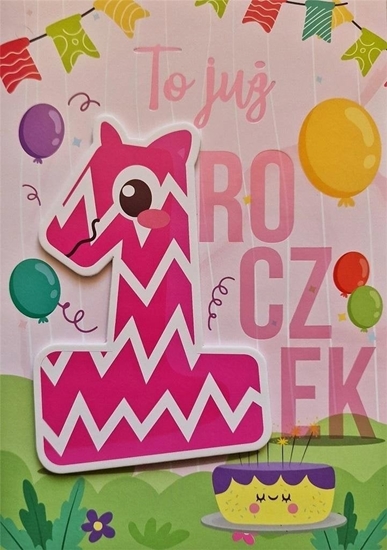 Picture of Yeku Karnet Roczek dziewczynka