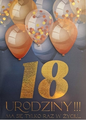 Picture of Yeku Karnet Urodziny 18 mskie