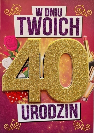 Picture of Yeku Karnet Urodziny 40 damskie