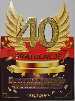 Picture of Yeku Karnet Urodziny 40 mskie