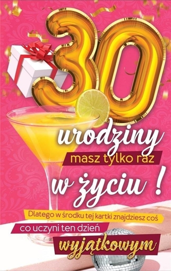 Picture of Yeku Karnet Urodzinowy 30 + naklejka