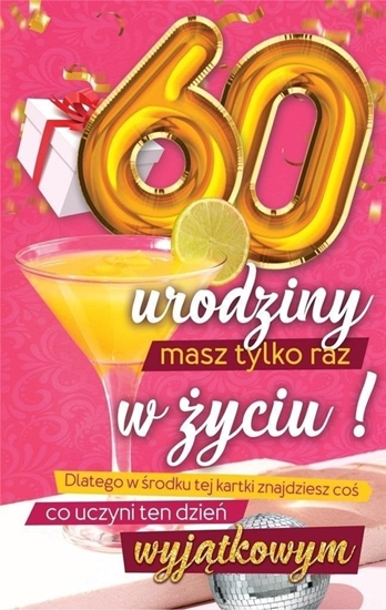 Picture of Yeku Karnet Urodzinowy 60 + naklejka