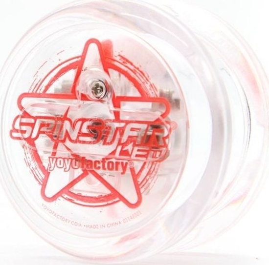 Изображение YoYoFactory Yoyo wiecce Spinstar LED Clear Body Czerwone