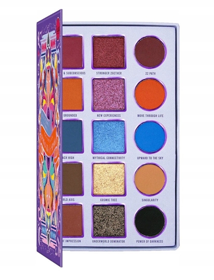Изображение J.CAT BEAUTY_House Of Queens 15 Color Palette paleta cieni do oczu 103 Royal-Tea & Spade 16g