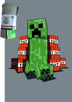 Attēls no Jerry Fabrics Koc dziecicy polarowy Minecraft 100x150 kocyk