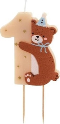 Picture of Jupiter wieczka urodzinowa 1 z misiem mix 7cm