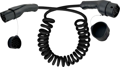 Picture of Kabel do adowania samochodów InLine 22kW Type 2, 3-fazy 7,5m spiralny (16287S)