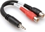 Изображение Kabel Hosa Jack 3.5mm - RCA (Cinch) x2 0.1m czarny (YRA-154)