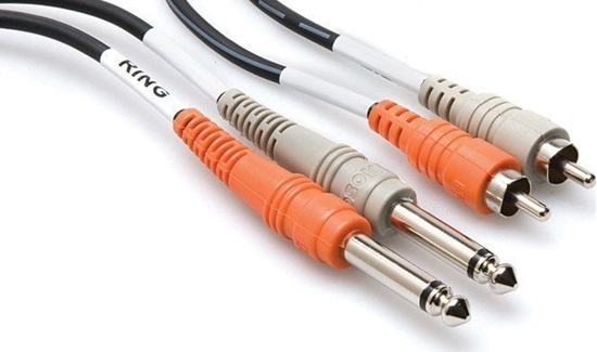 Picture of Kabel Hosa Jack 6.3 mm x2 - RCA (Cinch) x2 3m czarny (CPR-203)