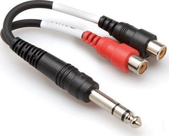 Picture of Kabel Hosa Jack 6.3mm - RCA (Cinch) x2 0.1m czarny (YPR-102)