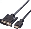 Picture of DVI18+1 - HDMI kabelis, M/M, melns, 1.5m, Roline