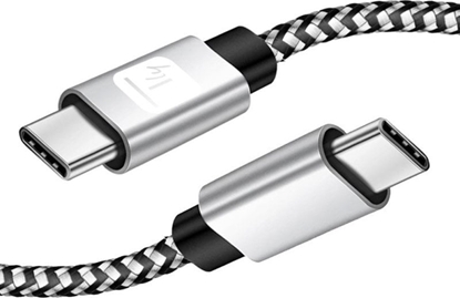 Attēls no Kabel USB Techly USB-C - USB-C 0.5 m Czarno-szary (ICOC MU2CC-005-AL)