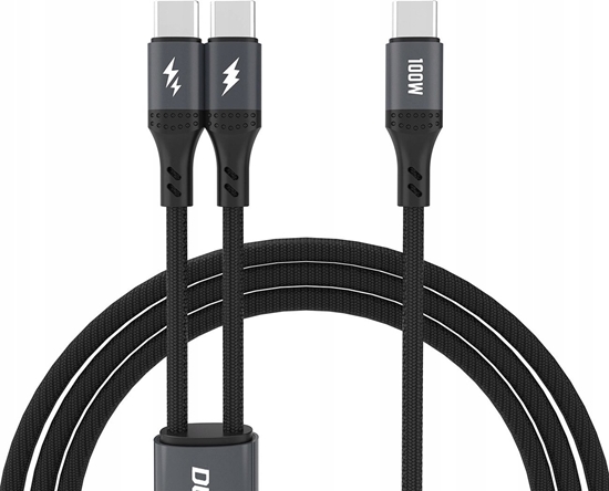 Picture of Kabel USB Dudao USB-A - 2x USB-C 1.2 m Czarny (6976625333493)
