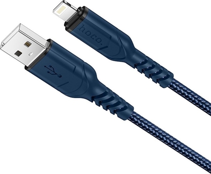 Attēls no Kabel USB Hoco USB-A - Lightning 1 m Granatowy (6931474744883)