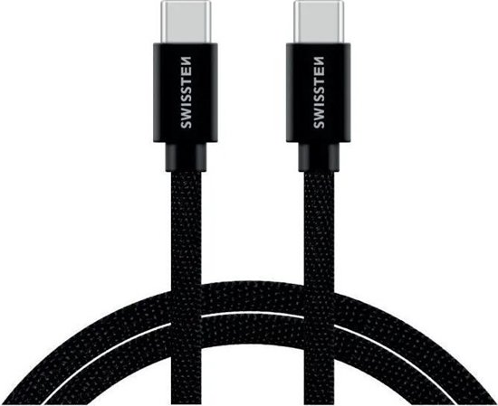 Picture of Kabel USB Swissten USB-C - USB-C 2 m Czarny (891268274)