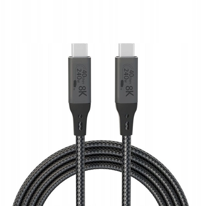 Attēls no Kabel USB Bounn USB-C - USB-C 1 m Szary (JL-8KC4010)