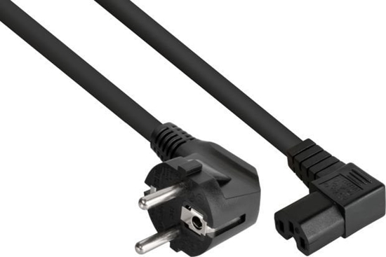 Изображение Kabel zasilajcy Alcasa Kabelmeister Kabel / Adapter Czarny 0,5 m Wtyczka zasilajca typu E+F IEC C15