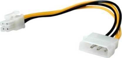 Attēls no Kabel zasilajcy RBLINE Wewntrzny kabel zasilajcy ROLINE, 4-pol. HDD / ATX12V-P4 4-biegunowy, 0,15 m
