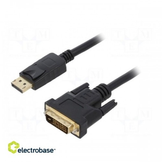 Picture of Kabelis | DisplayPort spraudnis,DVI-D (24+1) spraudnis | 1 m | melns
