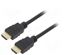 Picture of Kabelis | HDCP 2.2,HDMI 2.0 | HDMI spraudnis, abas puses | PVC | 0,5 m | melns