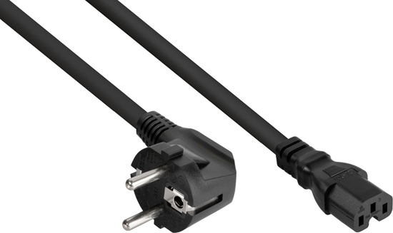 Изображение Kabelmeister SK0150-S050 kabel zasilajce Czarny 5 m Wtyczka zasilajca typu E+F IEC C15