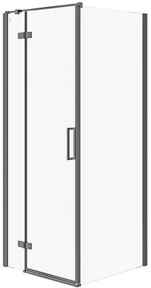 Attēls no KABINA PRYSZNICOWA NARONA CITY CZARNA 80X80X195 LEWA SZKO TRANSPAREN