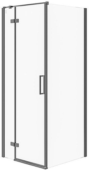 Picture of KABINA PRYSZNICOWA NARONA CITY CZARNA 80X80X195 LEWA SZKO TRANSPAREN