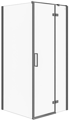 Attēls no KABINA PRYSZNICOWA NARONA CITY CZARNA 90X90X195 PRAWA SZKO TRANSPARE