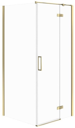 Изображение KABINA PRYSZNICOWA NARONA CITY ZOTA 90X90X195 PRAWA SZKO TRANSPAREN