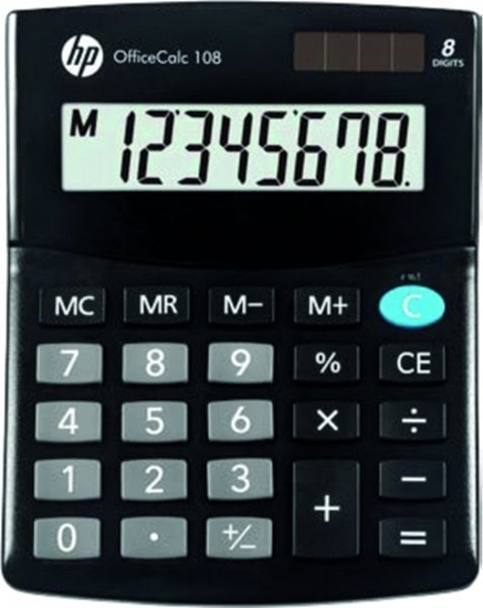 Изображение Kalkulator HP Kalkulator biurowy HP-OC 108/INT BX, 8-cyfr. wywietlacz, 125x101x33mm, czarny