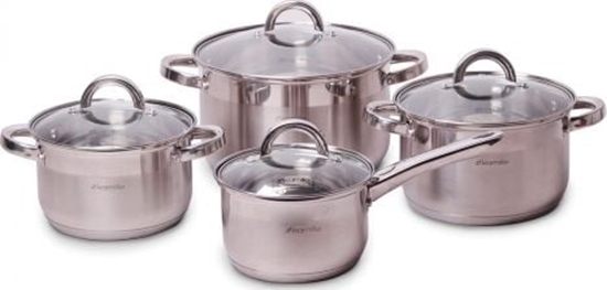 Picture of Kamille Zestaw komplet garnków ze stali nierdzewnej 8el.