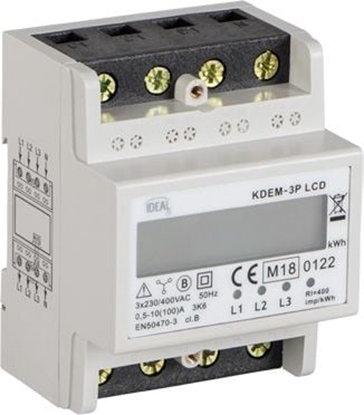 Picture of Kanlux Licznik energii elektrycznej 100A 3x230/400V z wywietlaczem KDEM-3P (19344)