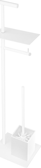 Picture of KAPITAN Stand with toilet paper holder and brush Kapitan Neo 96 81 66 white matt