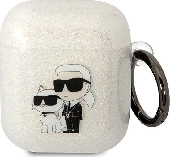 Изображение Karl Lagerfeld Karl Lagerfeld KLA2HNKCTGT Airpods 1/2 cover transparent Gliter Karl&Choupette