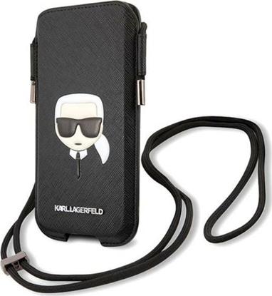 Picture of Karl Lagerfeld Torebka Karl Lagerfeld KLHCP12MOPHKHK 6,1 cala czarny/black hardcase Saffiano Ikonik Karl`s Head