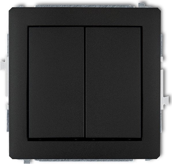 Picture of Karlik cznik schodowy Karlik Deco 12DWP-33.1 podwójny bez piktogramów czarny mat