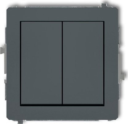 Attēls no Karlik cznik schodowy Karlik Deco 28DWP-33.1 podwójny bez piktogramów grafitowy mat