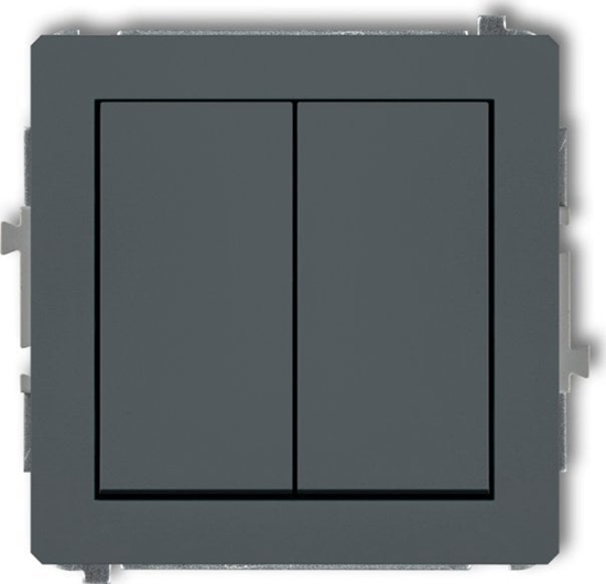 Picture of Karlik cznik schodowy Karlik Deco 28DWP-33.1 podwójny bez piktogramów grafitowy mat