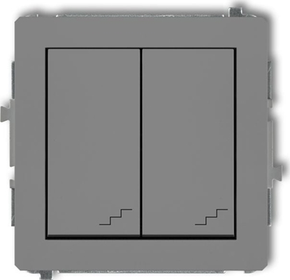 Attēls no Karlik DECO cznik podwójny schodowy grafitowy mat 28DWP-33