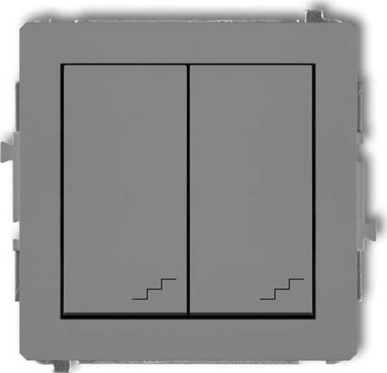 Picture of Karlik DECO cznik podwójny schodowy grafitowy mat 28DWP-33