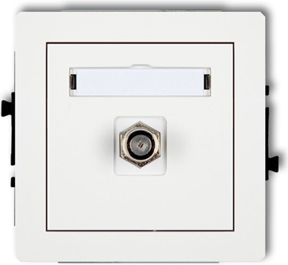 Picture of Karlik Gniazdo antenowe Deco pojedyncze SAT biay mat (25DGF-1)