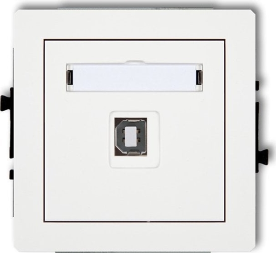 Picture of Karlik Gniazdo USB-AB Karlik Deco DGUSB-3 pojedyncze 2.0 biae