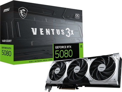 Изображение Karta graficzna MSI GeForce RTX 5080 Ventus 3X OC 16GB GDDR7 DLSS4
