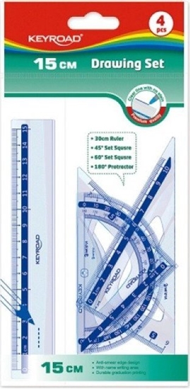 Picture of Keyroad Zestaw geometryczny KEYROAD, plastikowy, transparentny