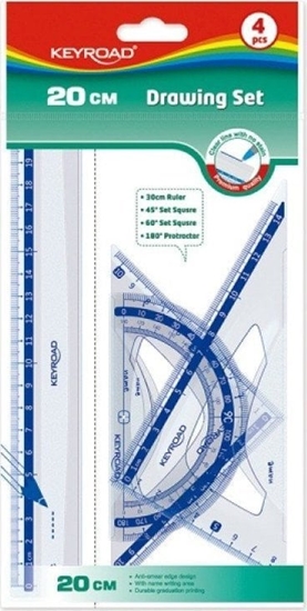 Изображение Keyroad Zestaw geometryczny KEYROAD, plastikowy, transparentny