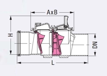 Picture of Kessel Zawór zwrotny z tworzywa sztucznego DN 150 (73150R)